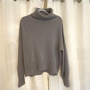Something Navy Grey Turtleneck / Cowl Neck
